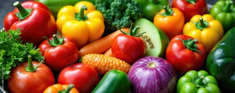 Vibrant, fresh vegetables; various shapes and colors, icon set, garlic Vibrant, fresh vegetables; various shapes and colors, icon set, garlic