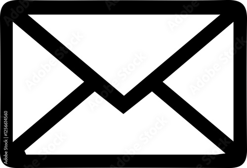 Stylized envelope icon for email communication and messaging design photo