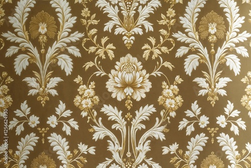 Wallpaper Mural Luxurious Vintage Fabric Design in Gold and Cream Elegant Wallpaper for Sophisticated Interiors Torontodigital.ca