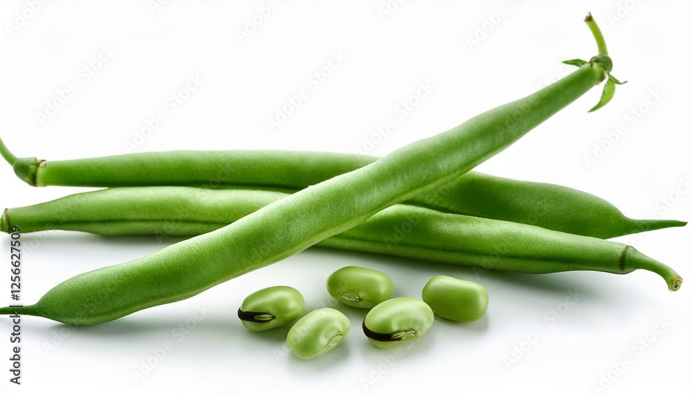 green beans isolated on a white background green beans isolated on a white background