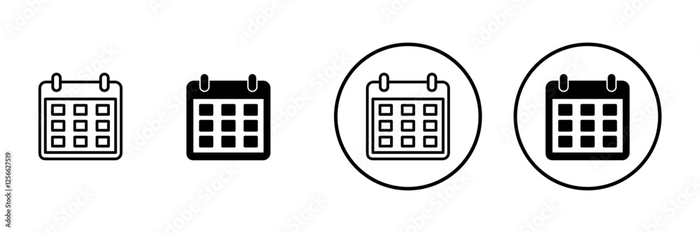 Calendar icon vector. Calender sign and symbol. Schedule icon symbol Calendar icon vector. Calender sign and symbol. Schedule icon symbol