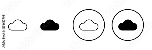 Cloud icon vector. cloud sign and symbol