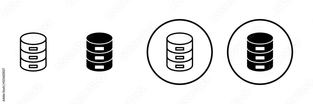 Database icon vector. database sign and symbol Database icon vector. database sign and symbol