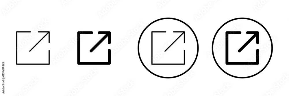 External link icon vector. link sign and symbol. hyperlink symbol External link icon vector. link sign and symbol. hyperlink symbol