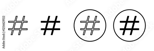 Hashtag icon vector. hashtag sign and symbol