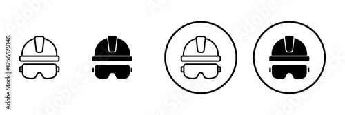 Helmet icon vector. Motorcycle helmet sign and symbol. Construction helmet icon. Safety helmet