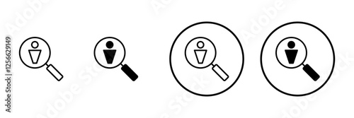 Hiring icon vector. Search job vacancy sign and symbol. Human resources concept. Recruitment