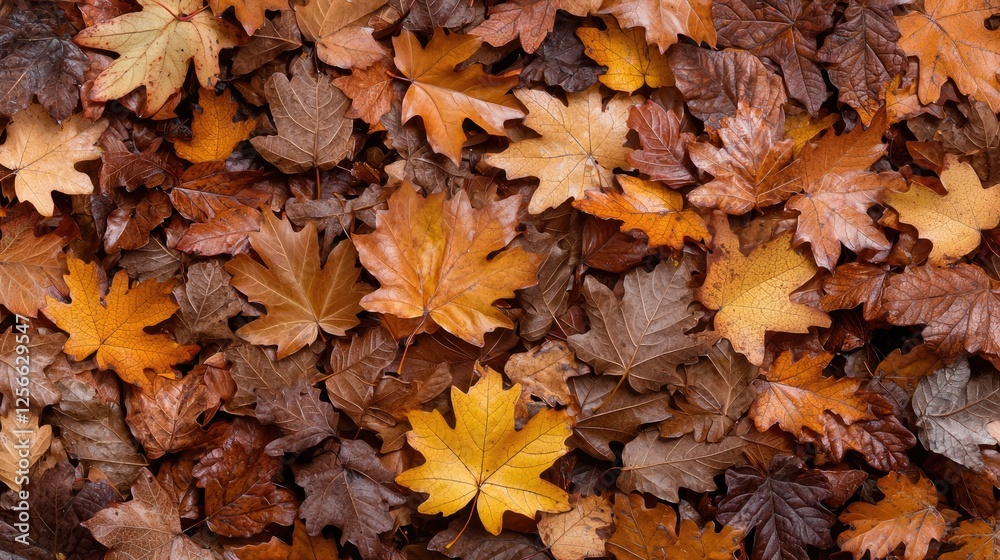 Autumn leaves carpet, ground covered in colorful fallen leaves, top view. Possible use for nature background Autumn leaves carpet, ground covered in colorful fallen leaves, top view. Possible use for nature background