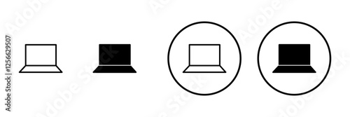 Laptop icon vector. computer sign and symbol