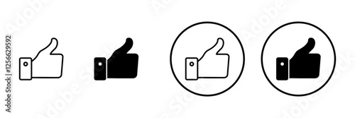 Like icon vector. Thumbs up sign and symbol. Hand like