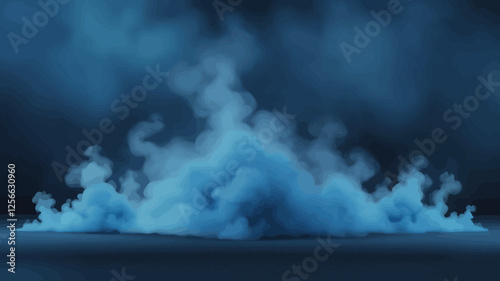 Abstract Smoke Cloud: A mysterious cloud of smoke rises elegantly, creating a mesmerizing display of texture, adding depth and drama to any project. 