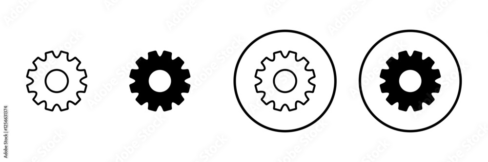 Setting icon vector. Cog sign and symbol. Gear Sign Setting icon vector. Cog sign and symbol. Gear Sign