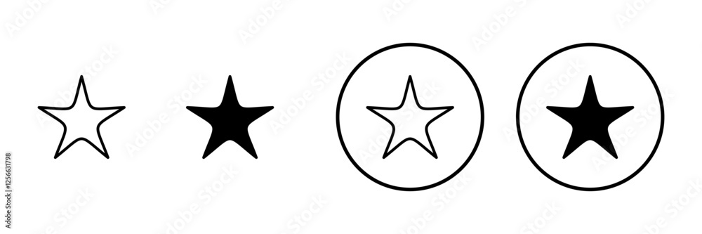 Star icon vector. rating sign and symbol. favourite star icon Star icon vector. rating sign and symbol. favourite star icon