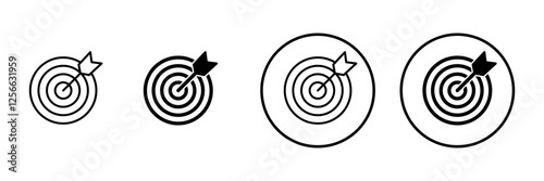 Target icon vector. goal icon vector. target marketing sign and symbol