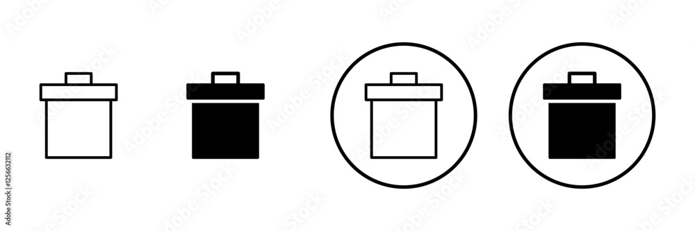 Trash icon vector. trash can icon. delete sign and symbol. Trash icon vector. trash can icon. delete sign and symbol.