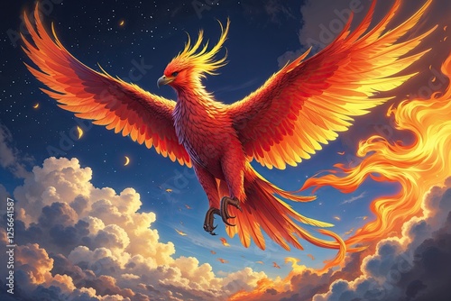 Epic Phoenix Rebirth A Majestic Bird of Fire and Renewal