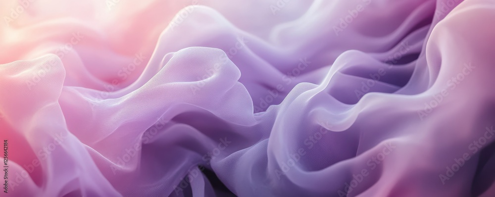 Soft pastel fabric waves in pink and purple shades Soft pastel fabric waves in pink and purple shades
