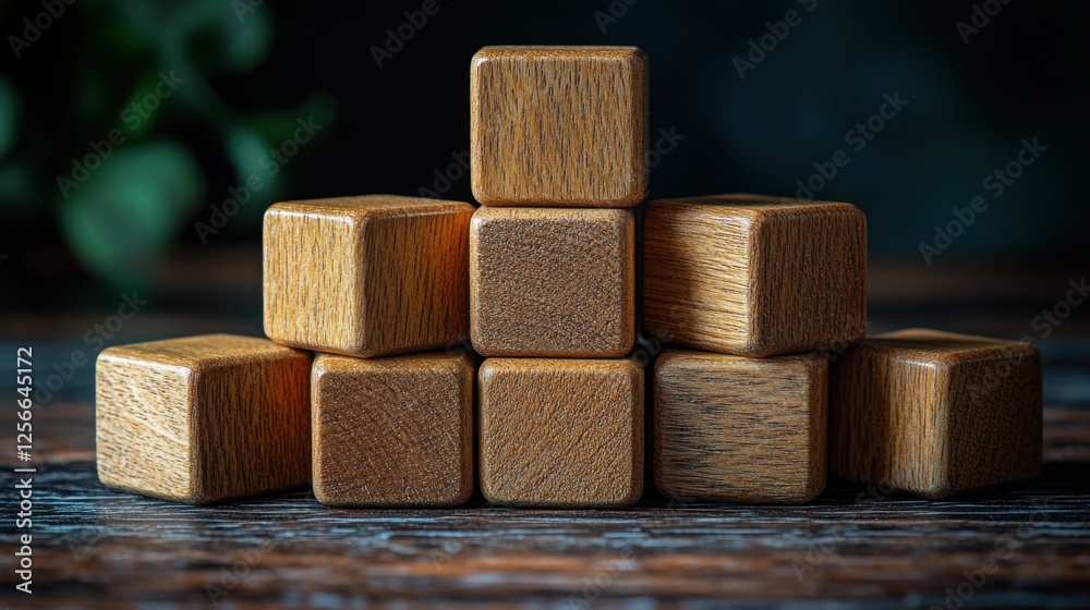 Stacked Wooden Blocks in Ascending Order Creating a Minimalist Aesthetic with Natural Textures and Earthy Tones for Contemporary Spaces Stacked Wooden Blocks in Ascending Order Creating a Minimalist Aesthetic with Natural Textures and Earthy Tones for Contemporary Spaces