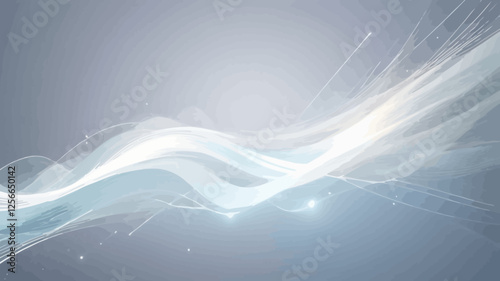 Abstract Digital Wave: A digitally rendered image presenting a flowing, ethereal wave form in cool, calming hues, evoking a sense of technological advancement.