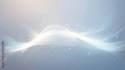 Celestial Waves: A mesmerizing display of luminous lines intertwining and flowing gracefully against a serene gradient background. The image evokes feelings of purity, elegance, and a sense of peace.