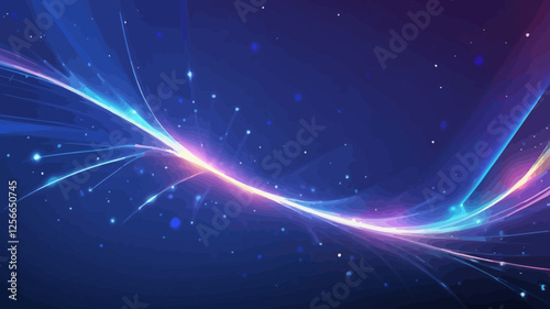 Abstract Energy Flow: A vibrant and dynamic image showcasing an abstract representation of energy flow, with graceful lines and particles that evokes feelings of movement, innovation.