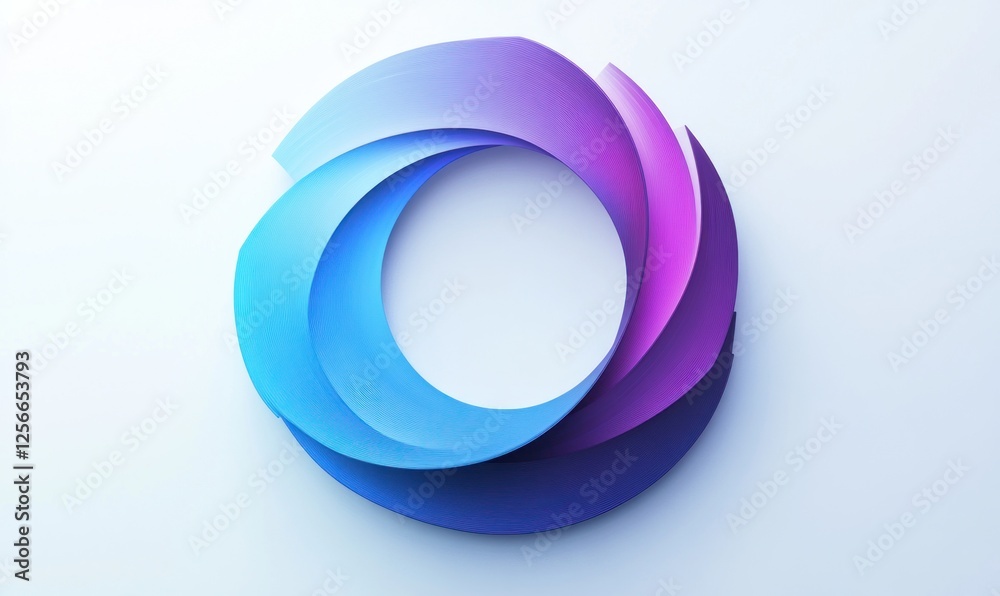 Obraz premium Abstract swirling circular design in blue and purple.