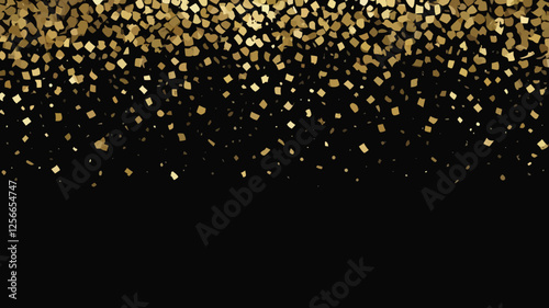 Golden Confetti on Black:  A cascade of golden confetti descends against a stark black background, creating a luxurious and celebratory feel.