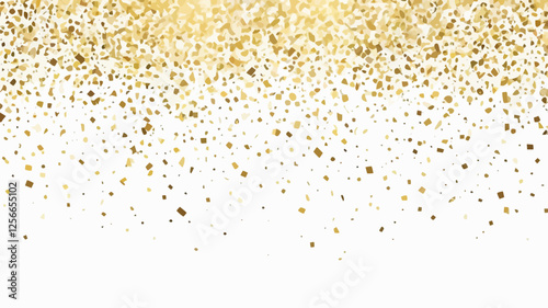 Sparkling Dust: A shimmering array of golden particles cascading downwards, creating an elegant and celebratory visual, ideal for adding a touch of luxury.