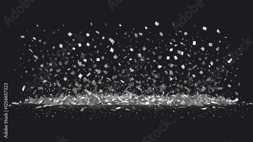 Confetti Explosion on Dark Background: The image depicts a stunning display of confetti, erupting in a burst of color and energy against a deep, dark background.