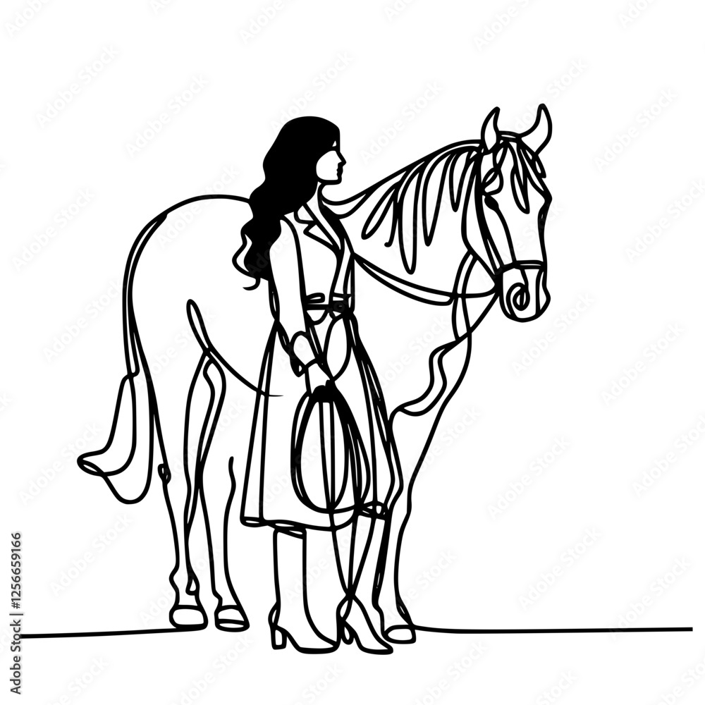 Fototapeta premium horse and rider