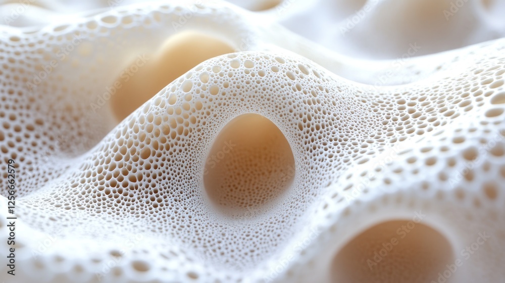 Close-up of a textured surface resembling organic foam, showcasing intricate patterns and soft hues Close-up of a textured surface resembling organic foam, showcasing intricate patterns and soft hues