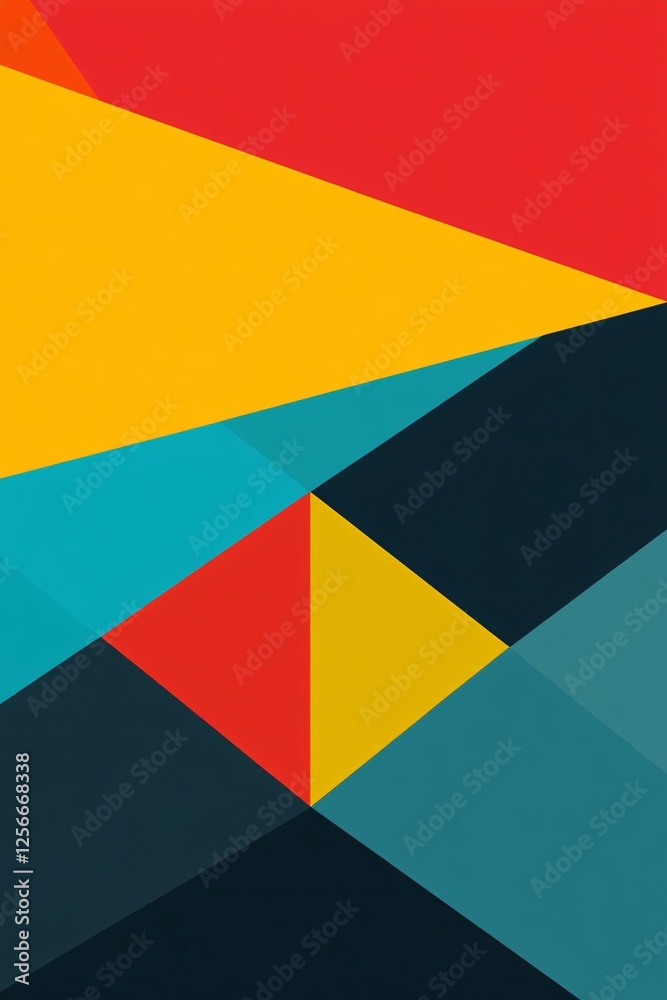 Abstract background featuring colorful triangles overlapping creating modern geometric design Abstract background featuring colorful triangles overlapping creating modern geometric design