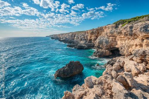 Wallpaper Mural       There is a view of a cliff with a view of the ocean Torontodigital.ca