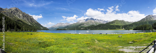 panorama of the Maloja lake