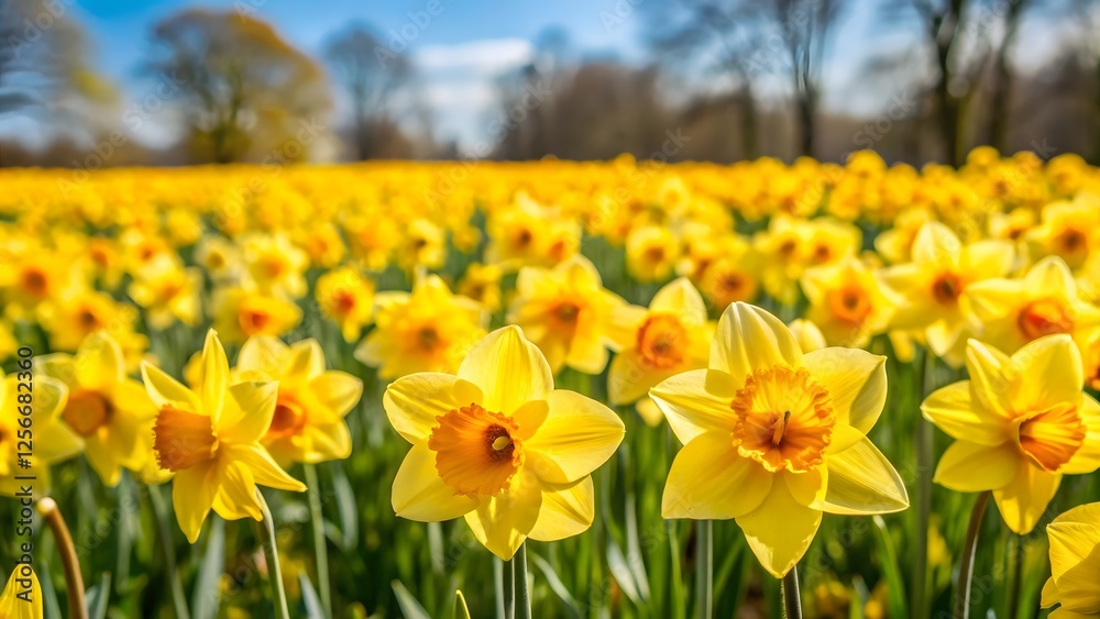 Fototapeta premium Daffodil Field in Spring