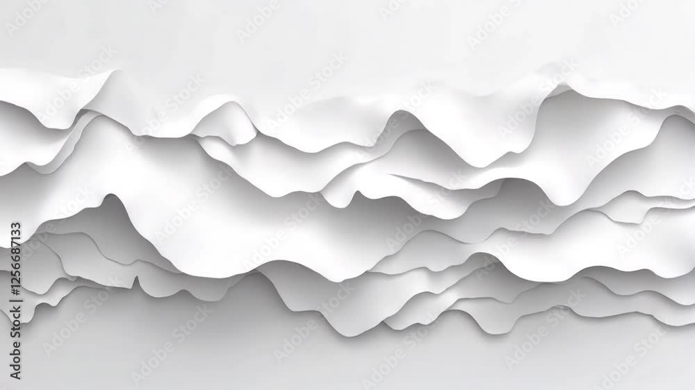 White paper waves abstract art background texture White paper waves abstract art background texture