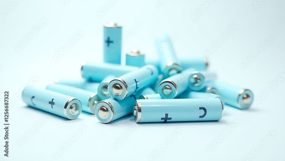 High-resolution image of vibrant batteries - energy and innovation - technology showcase High-resolution image of vibrant batteries - energy and innovation - technology showcase