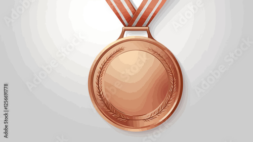 Bronze Medal of Valor: A detailed illustration of a bronze medal with a ribbon, radiating honor and the recognition of excellence.