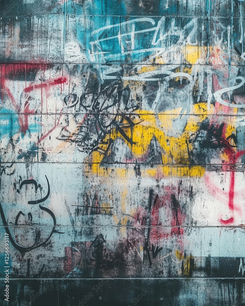 Gritty Abstract Wall Scribbles Background Featuring Urban Street Art Graffiti Texture Gritty Abstract Wall Scribbles Background Featuring Urban Street Art Graffiti Texture
