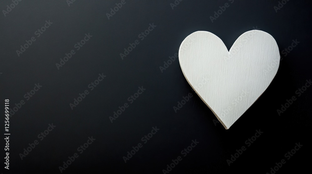Simple White Heart Shape on Black Background Symbolizing Love and Affection for Creative Projects and Designs Simple White Heart Shape on Black Background Symbolizing Love and Affection for Creative Projects and Designs