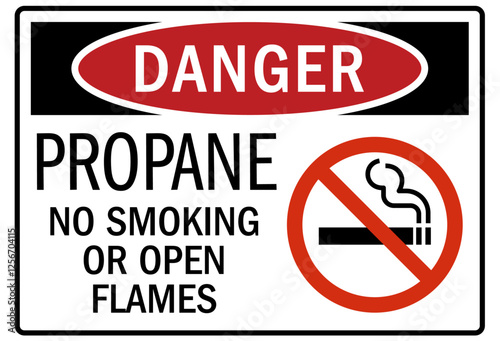 No smoking sign propane