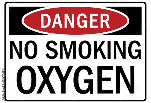 No smoking sign oxygen