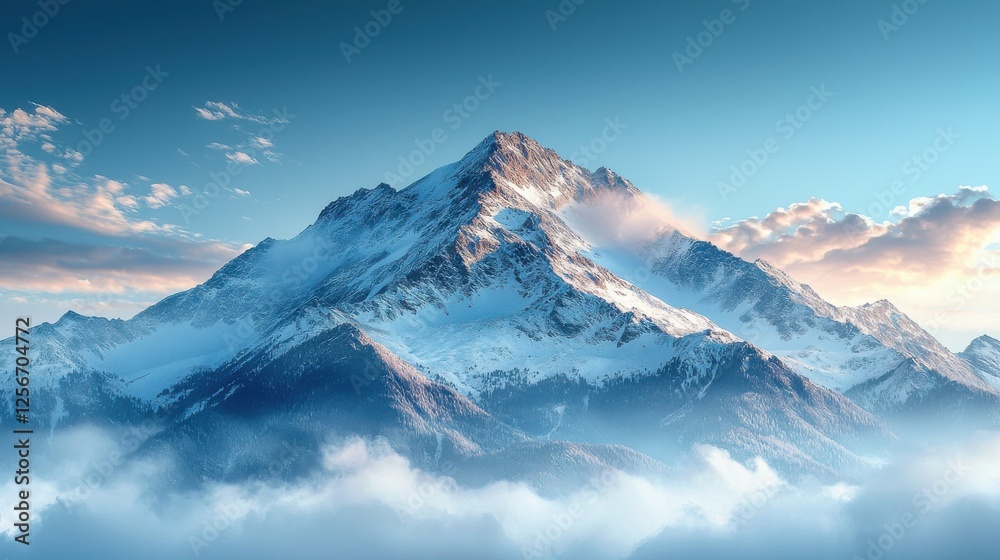 custom made wallpaper toronto digitalMajestic Snow-Capped Mountain Peaks
