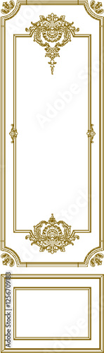 vector illustration sketch design decorative ornament decoration frame background gypsum for classic home interior