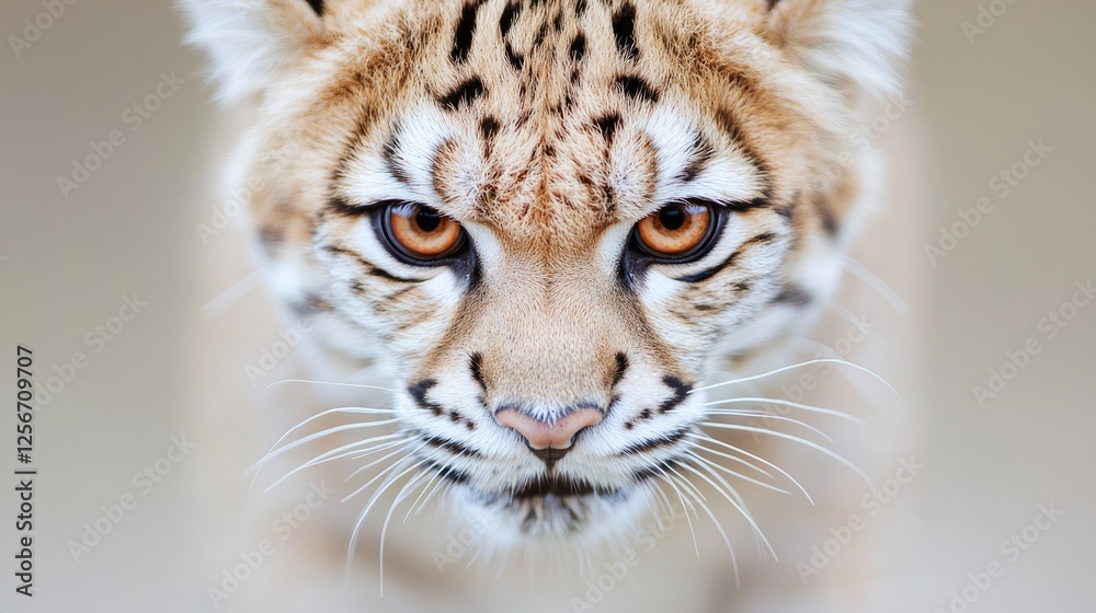 Lynx close-up portrait, intense gaze, blurred background, wildlife photography Lynx close-up portrait, intense gaze, blurred background, wildlife photography