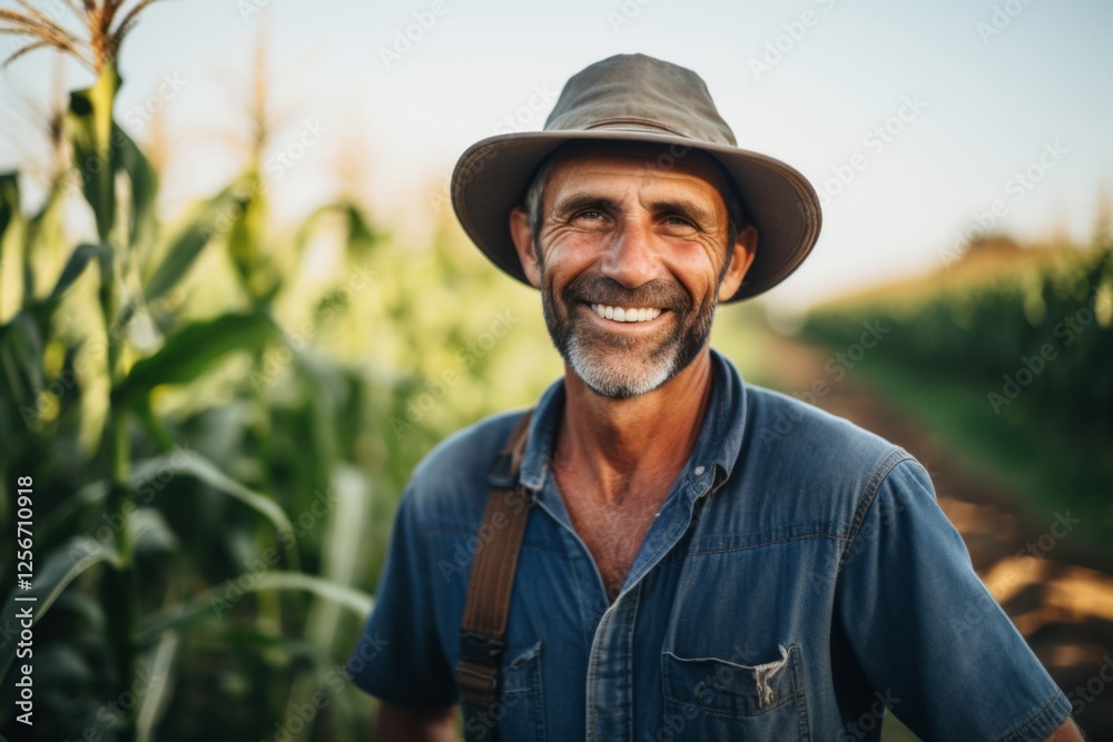 Smiling portrait of a middle aged Caucasian male farmer Smiling portrait of a middle aged Caucasian male farmer