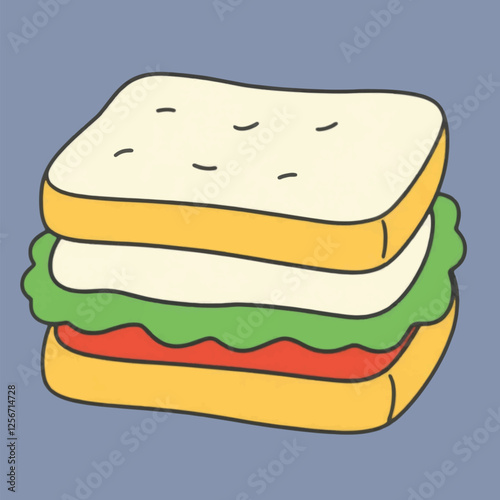 Illustration Sandwich Snack Isolated Background Food Icon