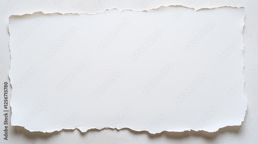 Fototapeta premium Blank torn paper with textured background, ideal for creative designs.