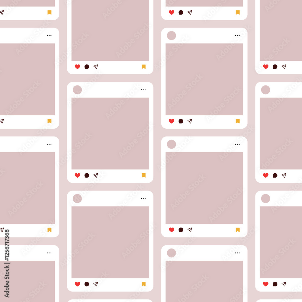 social media post mockup frame vector template. social media carousel post photos frame, post mock up. mobile app interface template on social network social media post mockup frame vector template. social media carousel post photos frame, post mock up. mobile app interface template on social network