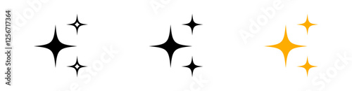Sparkle stars icon set. Shine icons for app user interface and web elements
